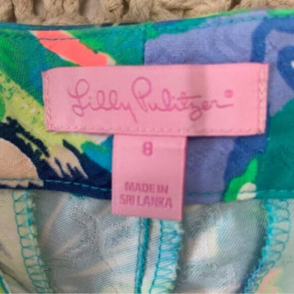 LILLY PULITZER Women’s Kelly Skinny Ankle Pants Multi Purrfect Size 8 - Picture 7 of 12